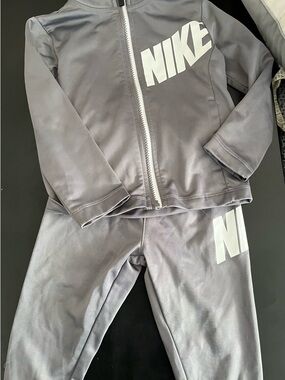 Nike Grey Youth Zip-Up Track Jacket & Pants